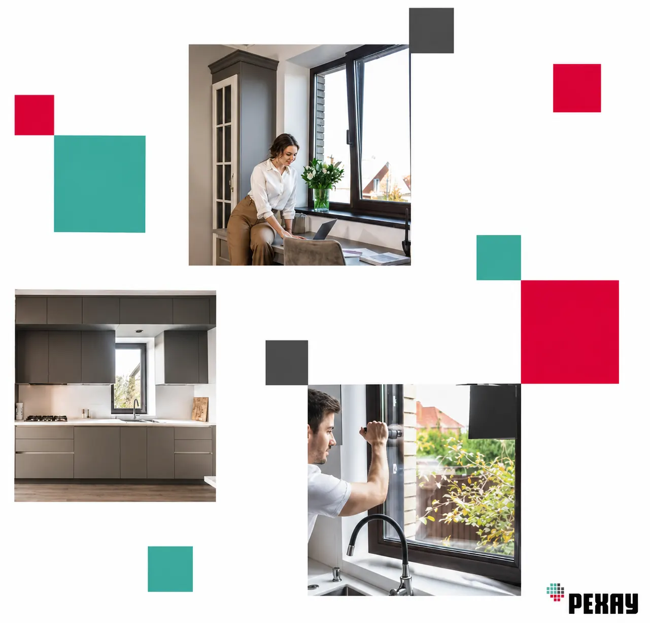 Интерьер с окнами REHAU GRAZIO